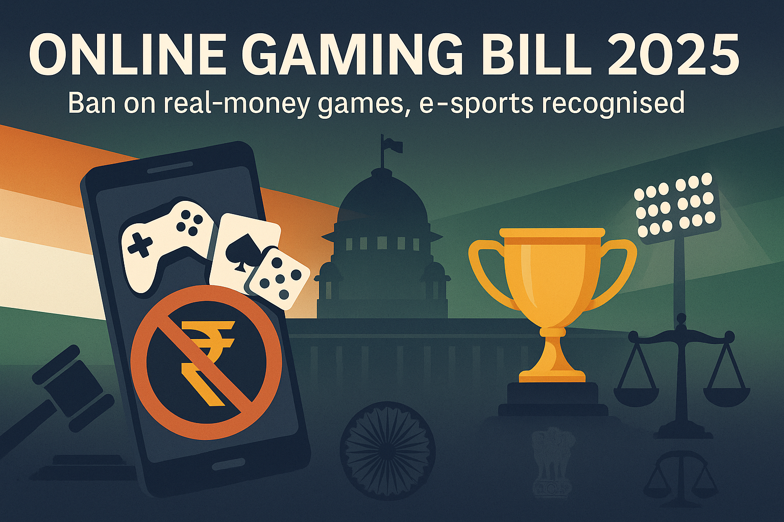 Online Gaming Bill 2025: Real-Money Games Banned, E-sports Recognised — Full Breakdown, Penalties & What’s Next
